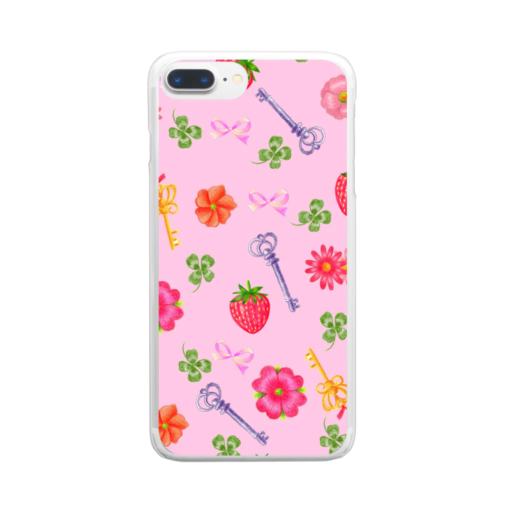 ayahiro.のstrawberry Clear Smartphone Case