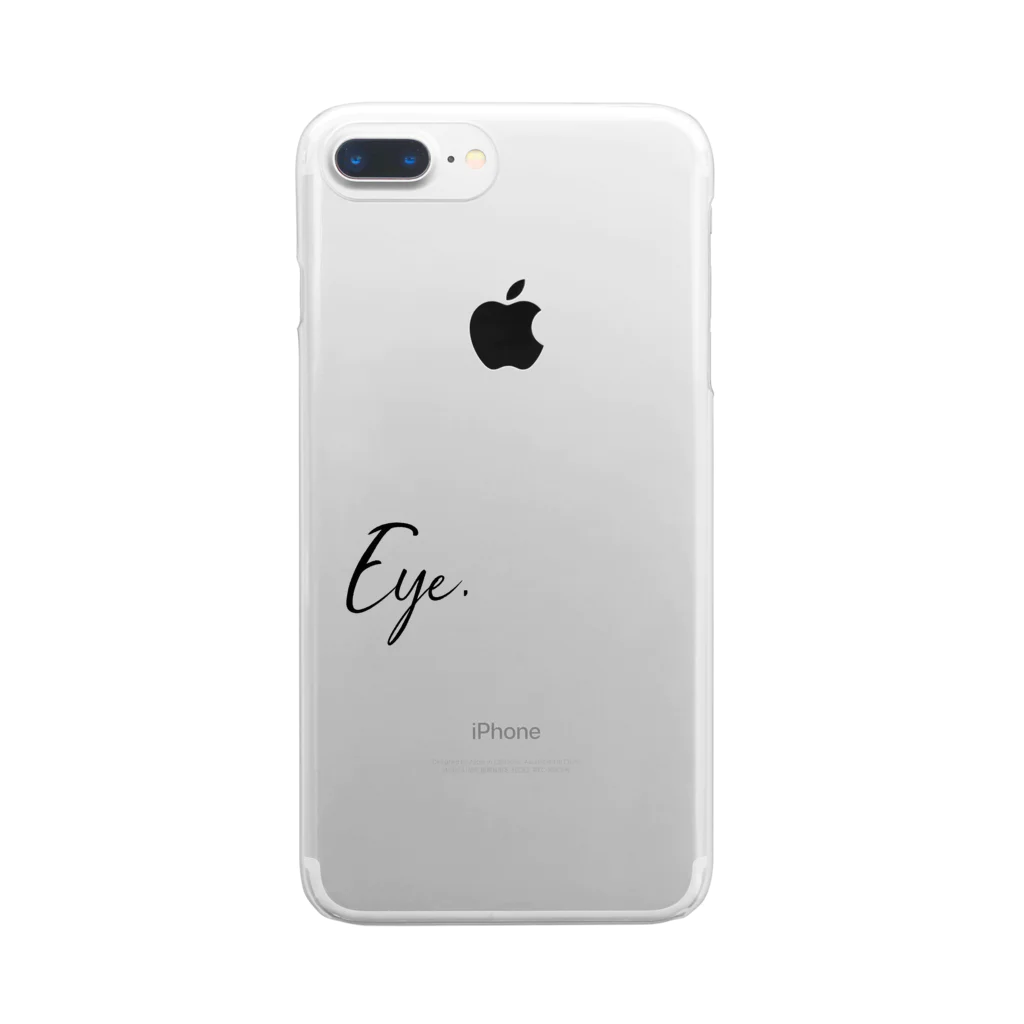 Eye.のEye.suzuri Black Clear Smartphone Case