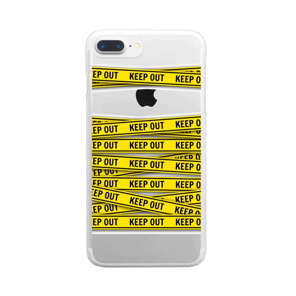 D&I LABのKEEP OUT Clear Smartphone Case