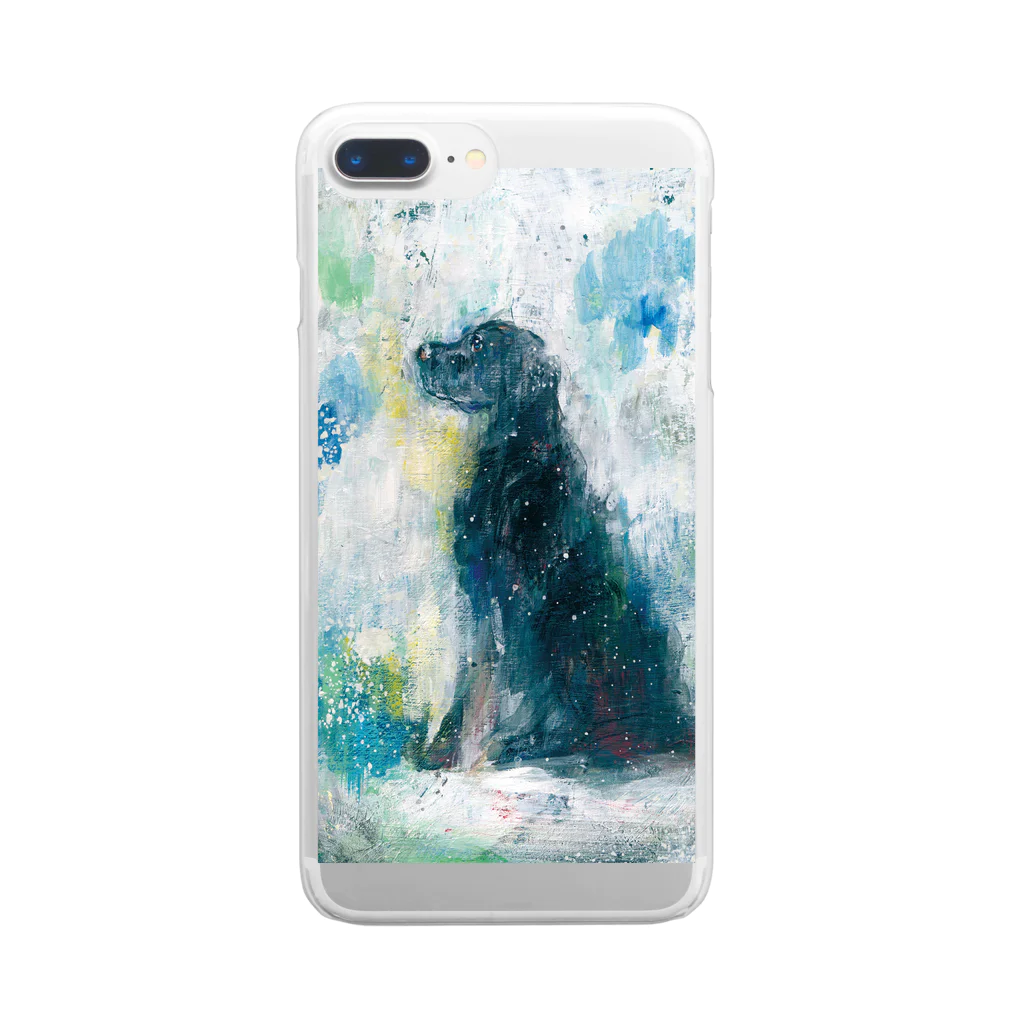 長友心平の黒い犬 Clear Smartphone Case