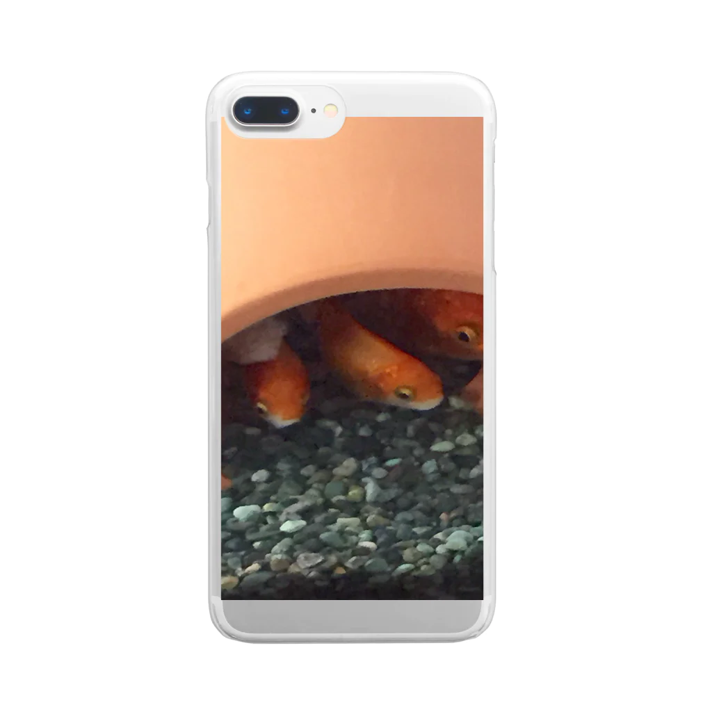 がまくん堂の土管 金魚 Clear Smartphone Case