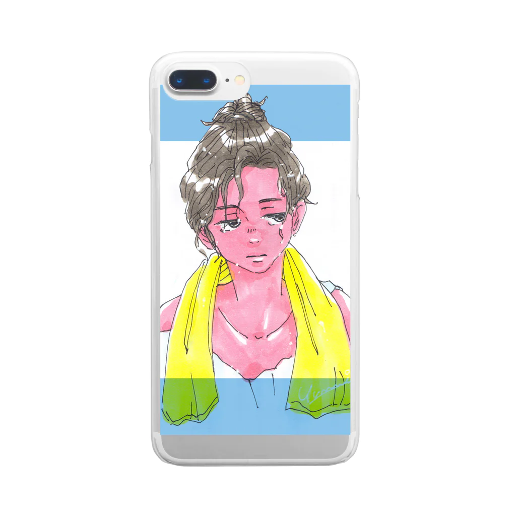 yummi's itemのお風呂上がり暑い、夏 Clear Smartphone Case