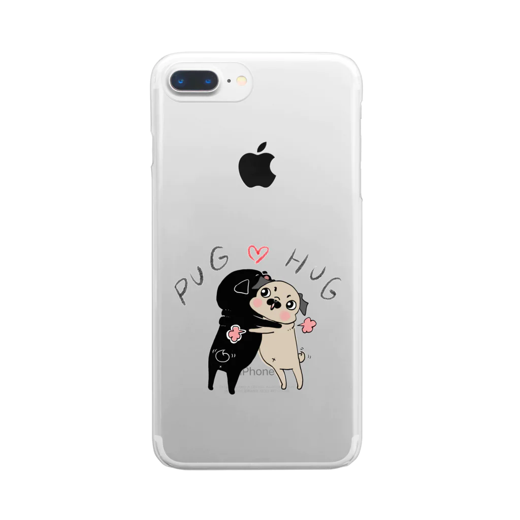 裏ひぐちのPUG ❤︎ HUG Clear Smartphone Case