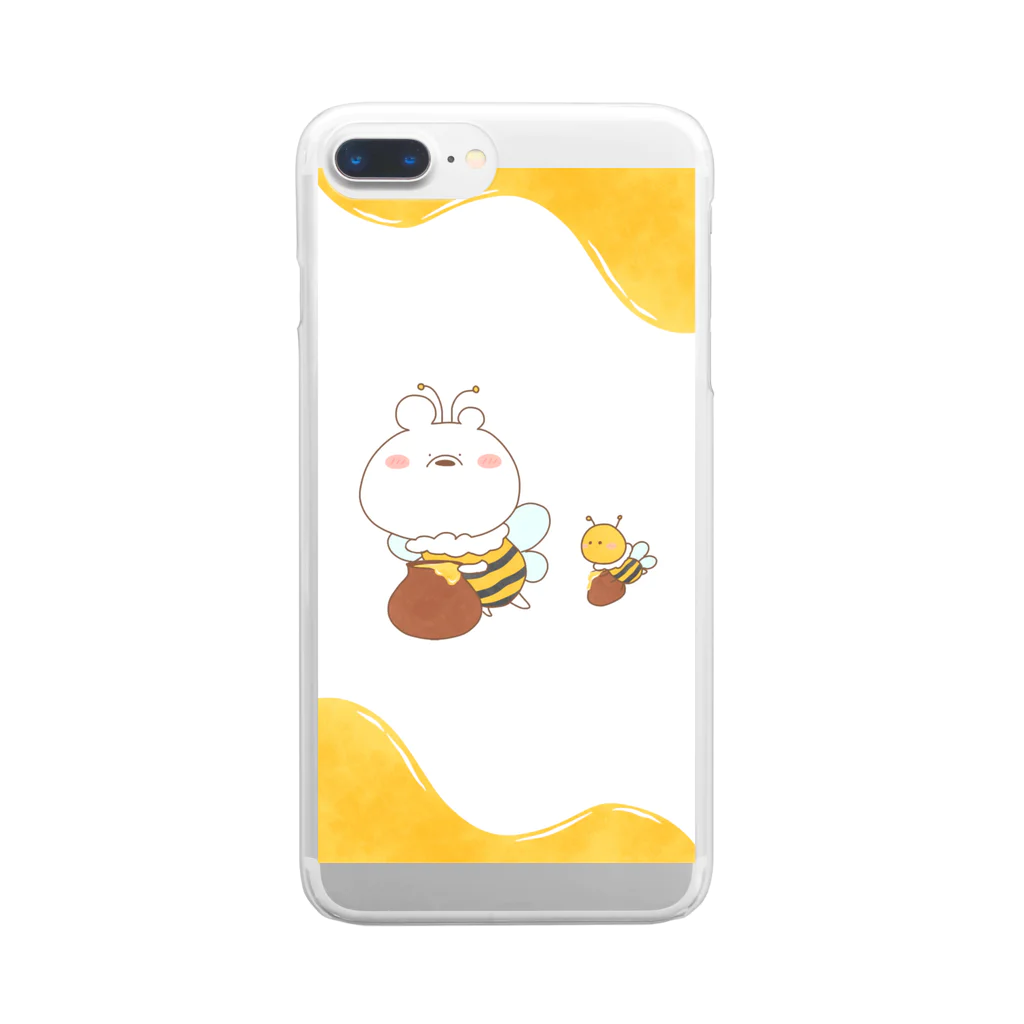 こつぶ@しろくまごんすけのみつばちぶんぶん Clear Smartphone Case