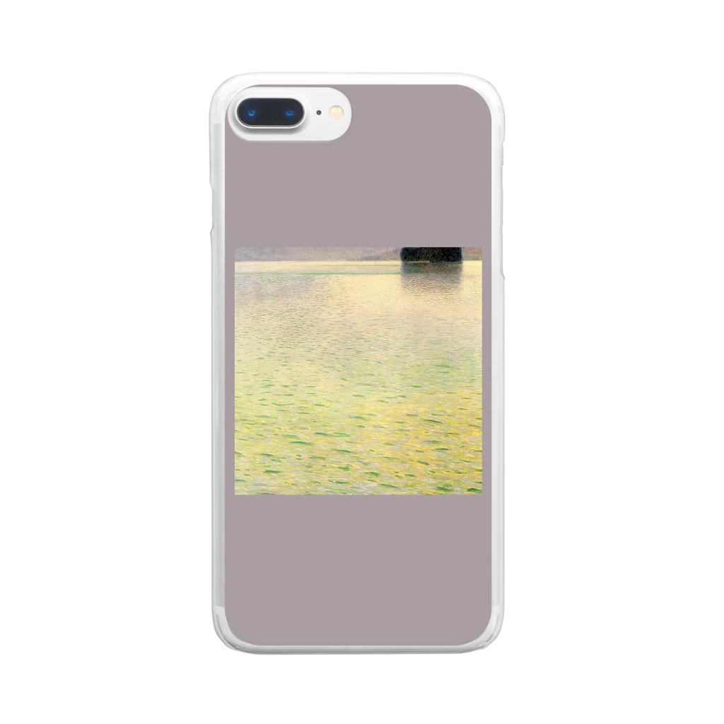 SONOTENI-ARTの001-005　グスタフ・クリムト　『アッター湖の島』　クリア　スマホケース　iPhone 8Plus/7Plus/6sPlus/6Plus専用デザイン　CC6 クリアスマホケース