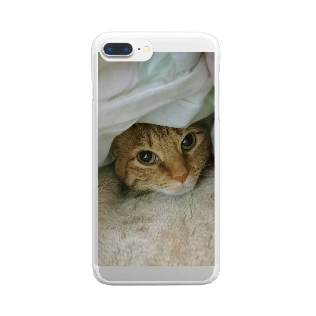 misaoのかくれ猫 Clear Smartphone Case