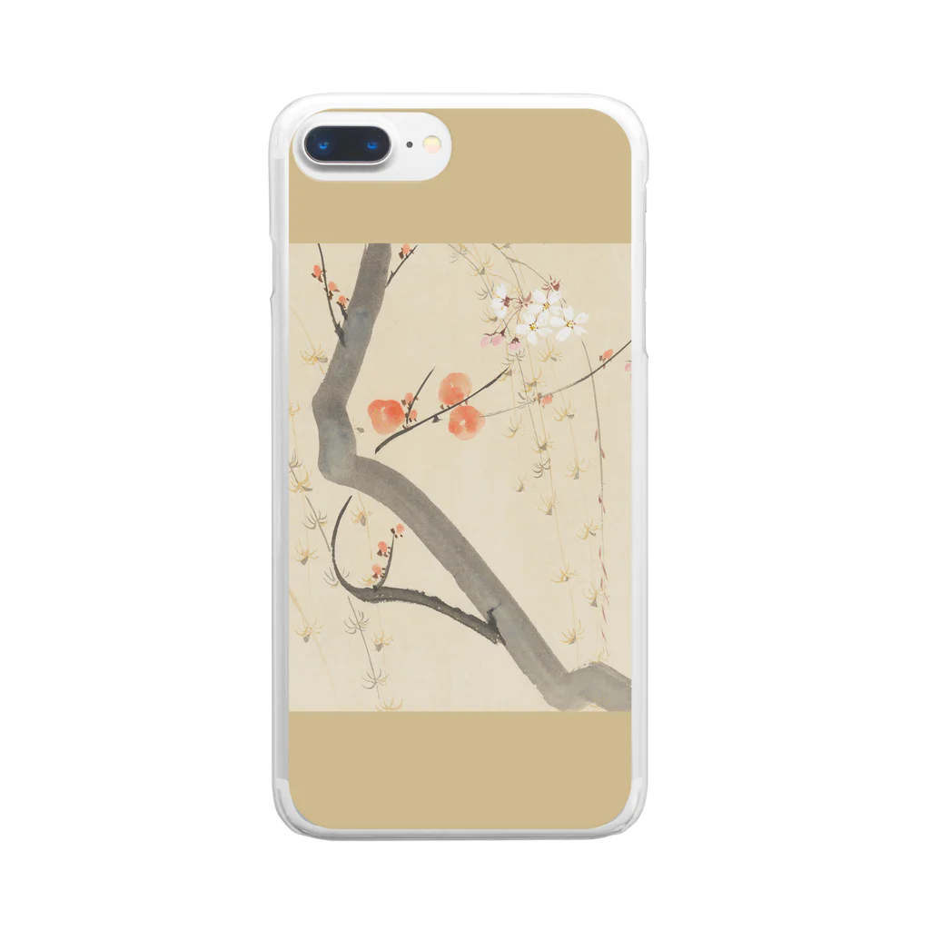 SONOTENI-ARTの030-001　酒井抱一　『四季の花々』　クリア　スマホケース　iPhone 8Plus/7Plus/6sPlus/6Plus専用デザイン　CC6 クリアスマホケース