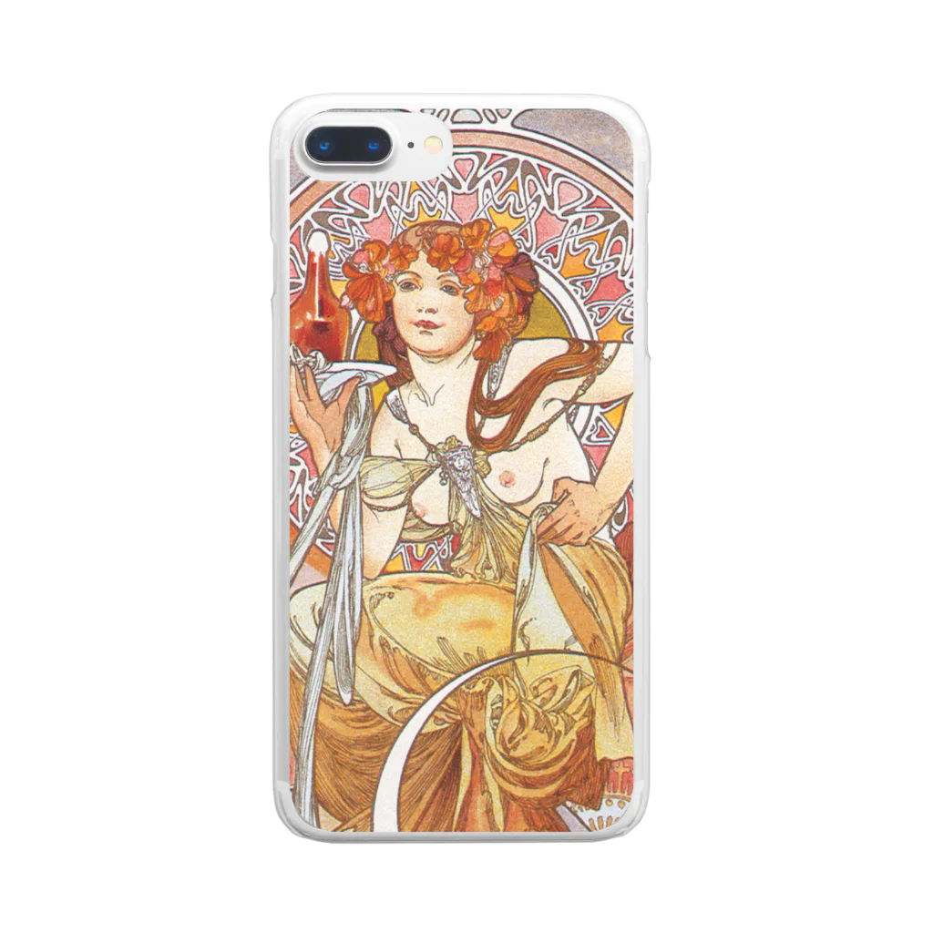 SONOTENI-ARTの014-015　アルフォンス・ミュシャ　『NECTAR』　クリア　スマホケース　iPhone 8Plus/7Plus/6sPlus/6Plus専用デザイン　CC6 Clear Smartphone Case