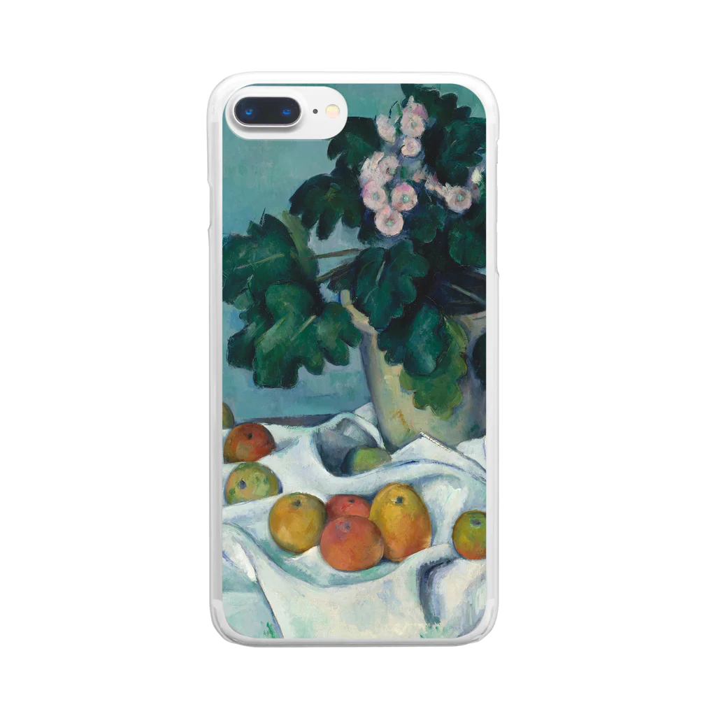 SONOTENI-ARTの017-007　ポール・セザンヌ　『リンゴとサクラソウの鉢のある静物』　クリア　スマホケース　iPhone 8Plus/7Plus/6sPlus/6Plus専用デザイン　CC6 クリアスマホケース