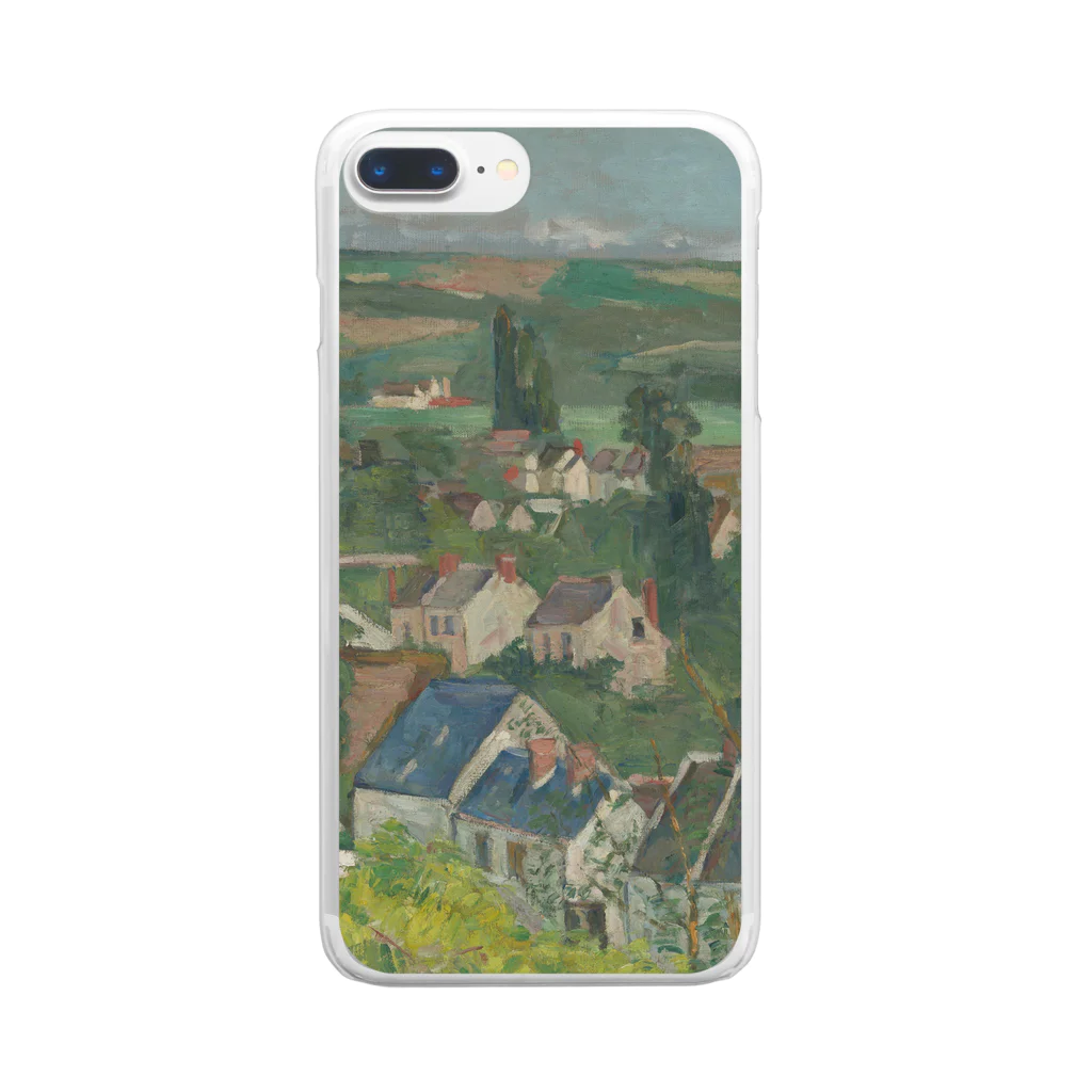 SONOTENI-ARTの017-009　ポール・セザンヌ　『Auvers, Panoramic View』　クリア　スマホケース　iPhone 8Plus/7Plus/6sPlus/6Plus専用デザイン　CC6 クリアスマホケース