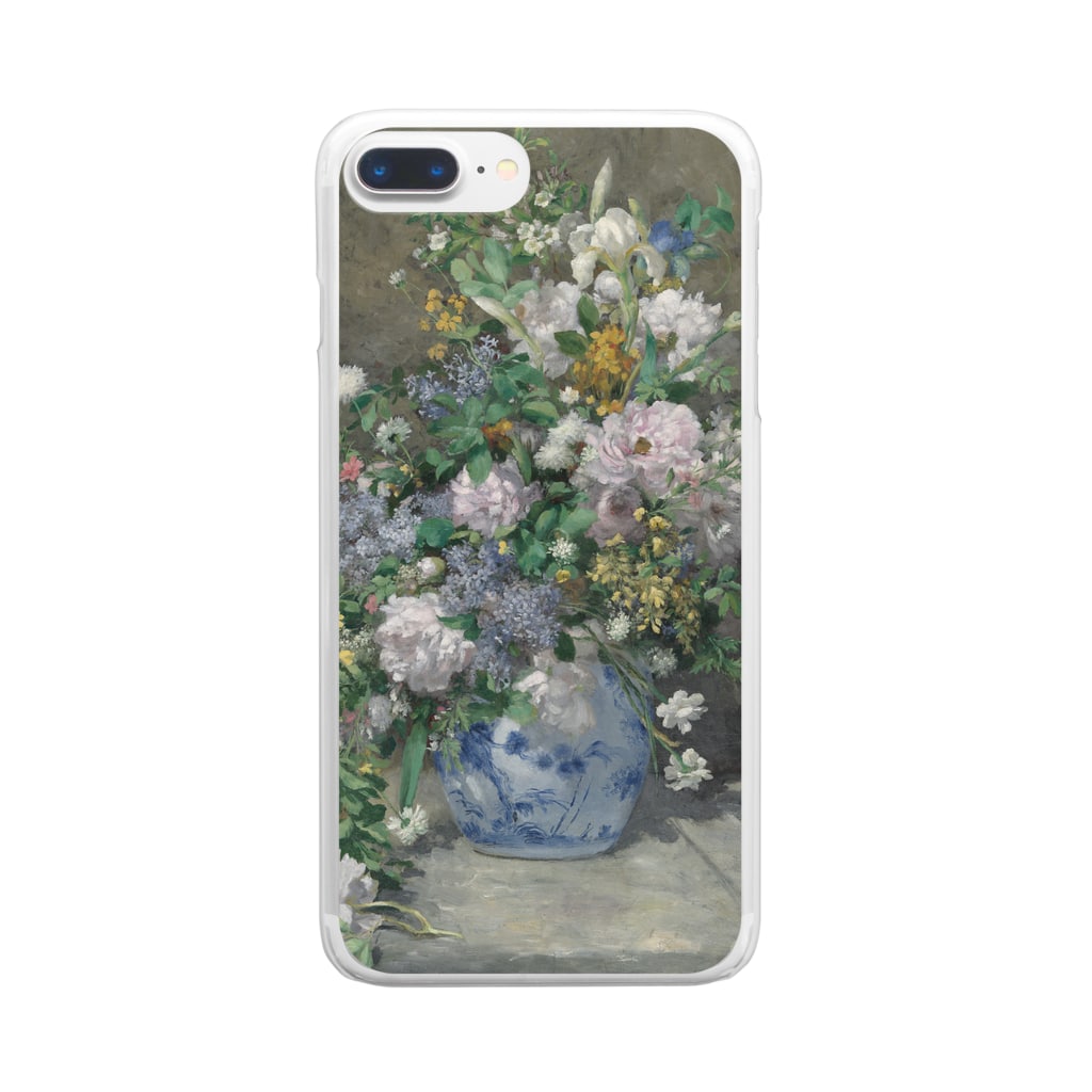 SONOTENI-ARTの016-001　ルノワール　『春の花束』　クリア　スマホケース　iPhone 8Plus/7Plus/6sPlus/6Plus専用デザイン　CC6 Clear Smartphone Case