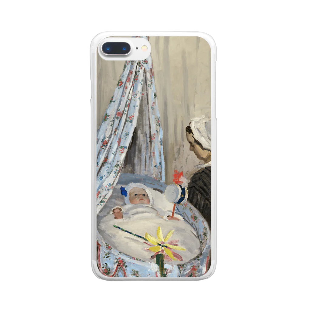 SONOTENI-ARTの004-028　クロード・モネ　『ゆりかご-画家の息子ジャンとカミーユ』　クリア　スマホケース　iPhone 8Plus/7Plus/6sPlus/6Plus専用デザイン　CC6 Clear Smartphone Case