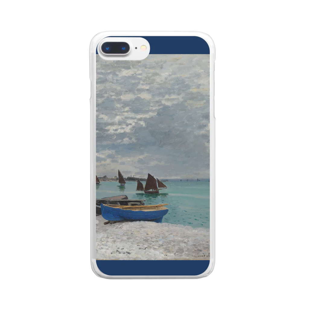 SONOTENI-ARTの004-032　クロード・モネ　『サンタドレスのビーチ』　クリア　スマホケース　iPhone 8Plus/7Plus/6sPlus/6Plus専用デザイン　CC6 クリアスマホケース
