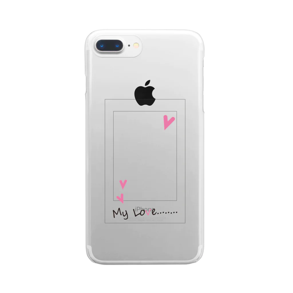 QTOTのMy Love 　pink Clear Smartphone Case