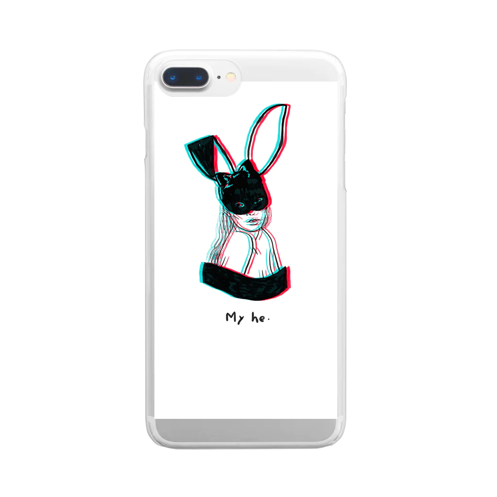 My he.のKatebunny Clear Smartphone Case