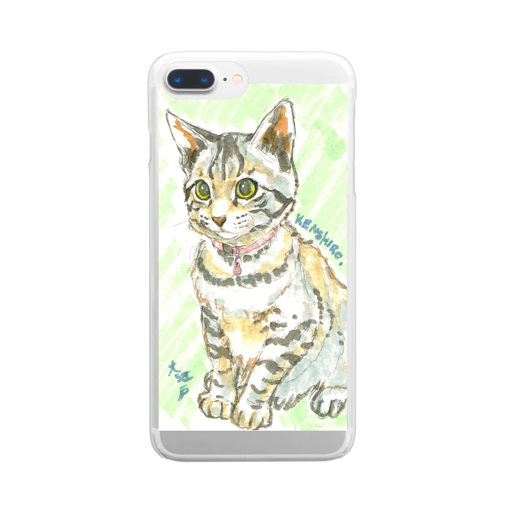 大江戸の子猫ケンケン Clear Smartphone Case