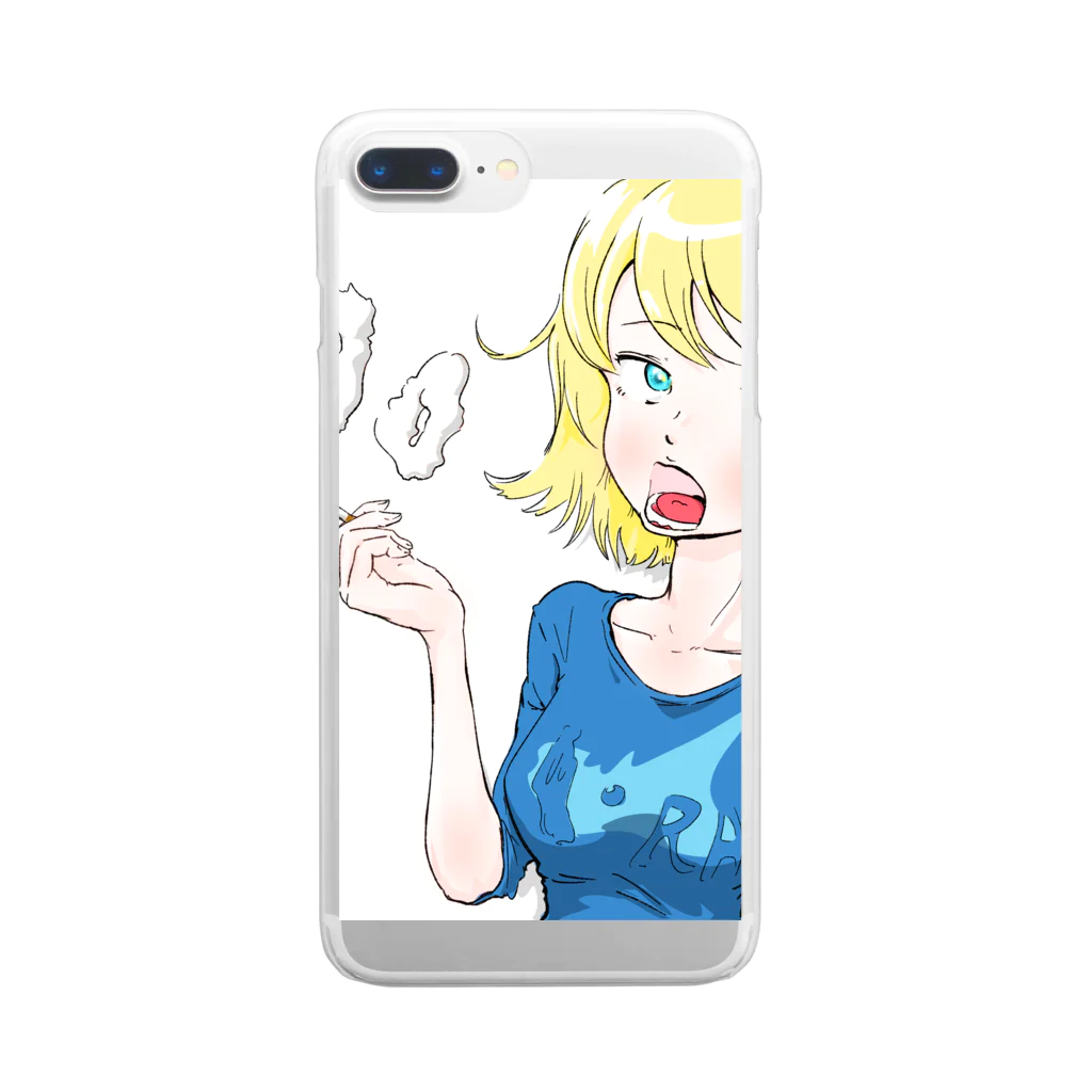 アトリエ・タケモトの「おねいさん」 Clear Smartphone Case