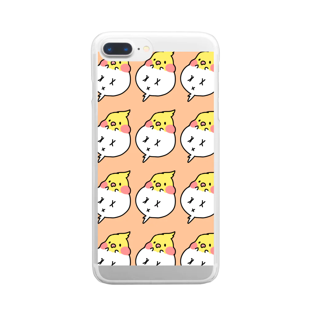 07（rena）のことりショップのオカメインコごろん Clear Smartphone Case