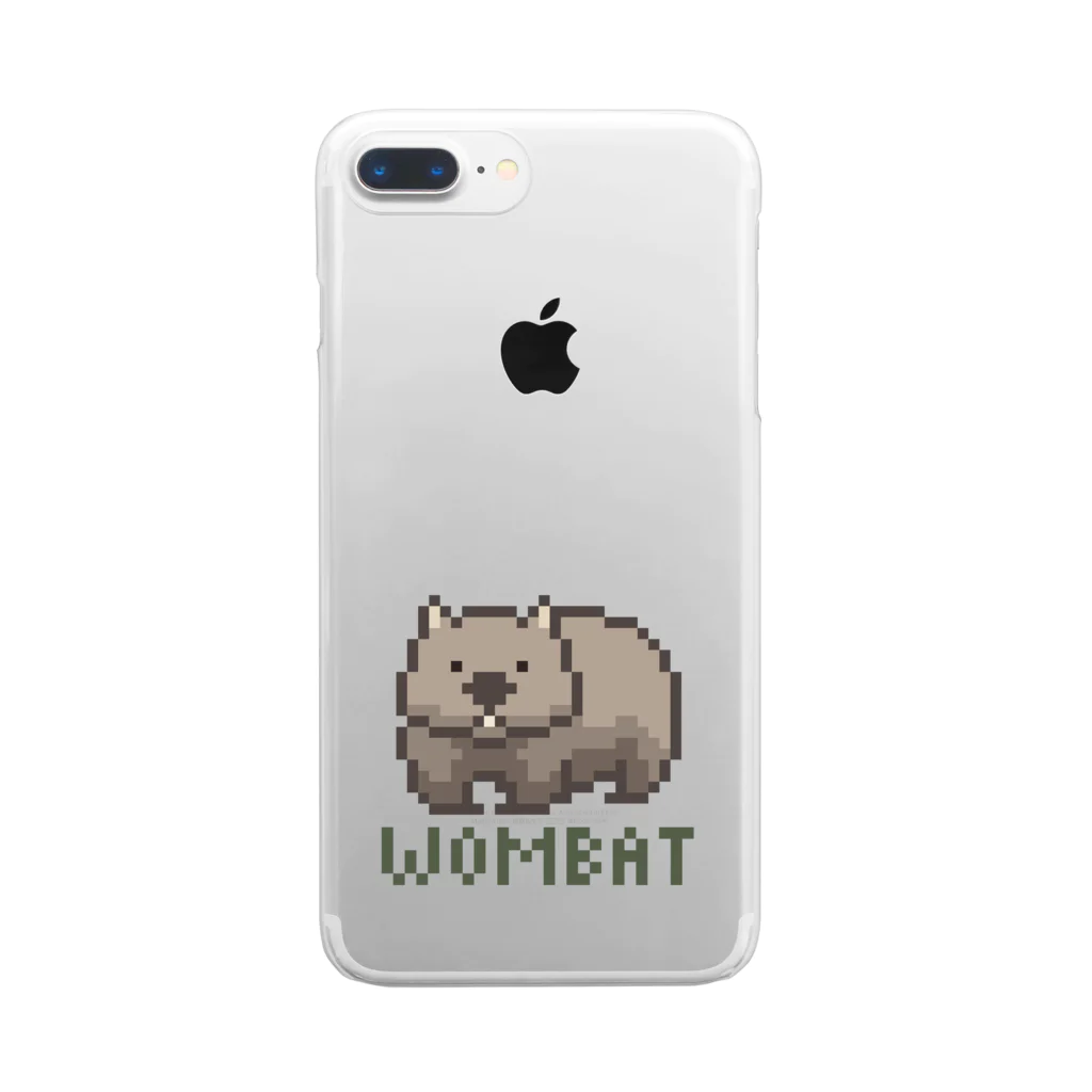 It is Tomfy here.のピクセルウォンバット Clear Smartphone Case