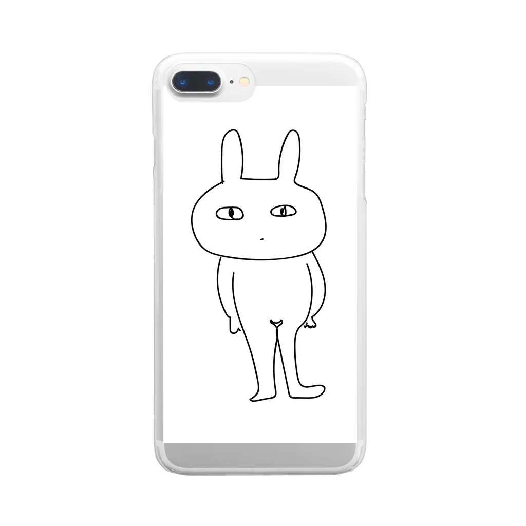 まうまうのダメなウサギ Clear Smartphone Case