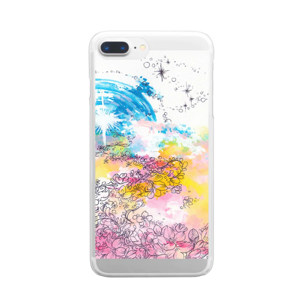 artist  soraの宇宙の波 Clear Smartphone Case