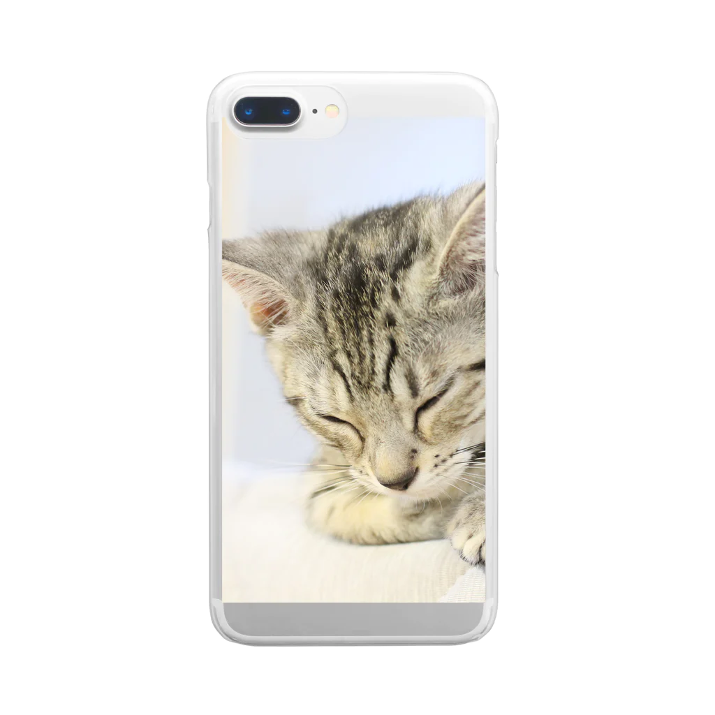 キティのおひるね子猫（マンチカン） Clear Smartphone Case