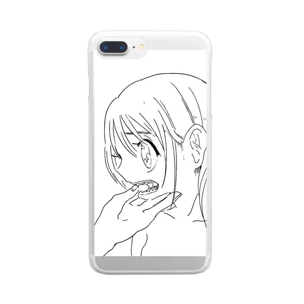 @little_nut_のバケモノとケモノ Clear Smartphone Case