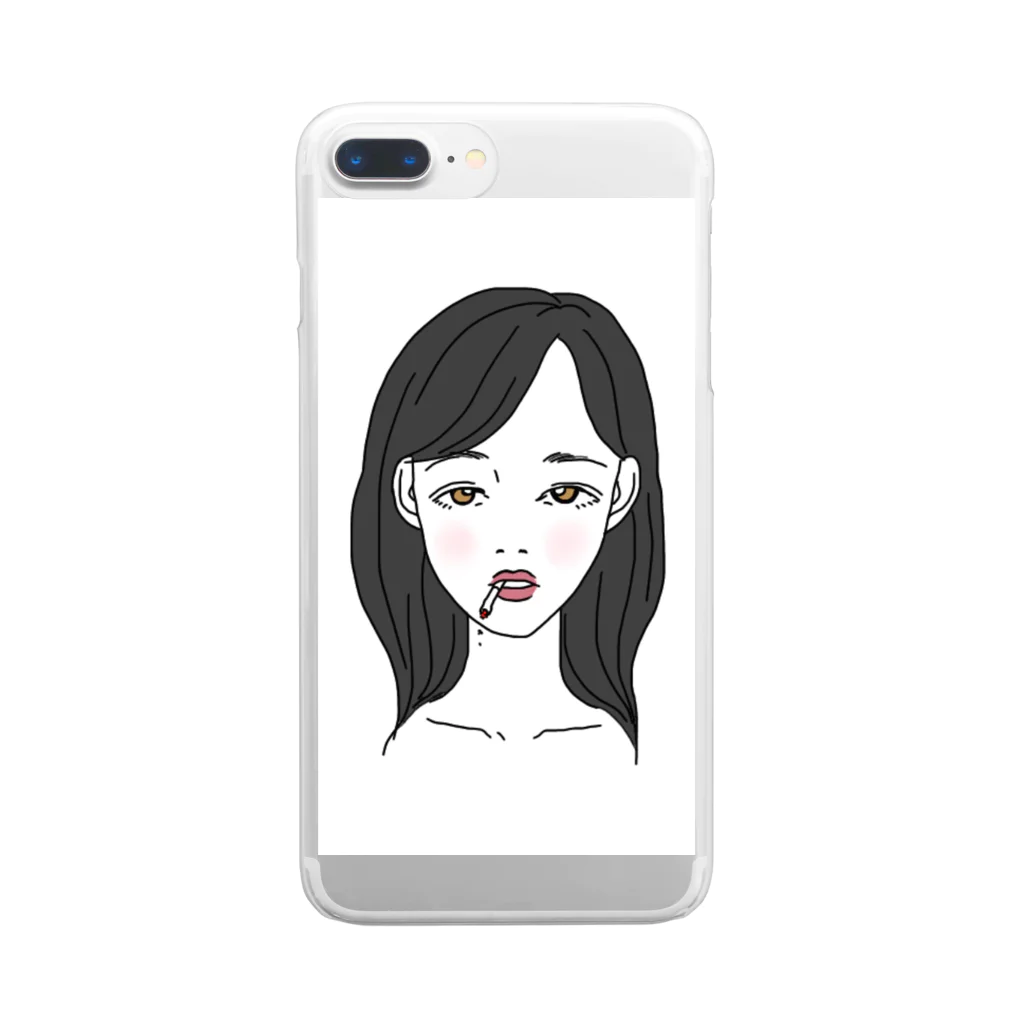i.moonの憂鬱ガール Clear Smartphone Case