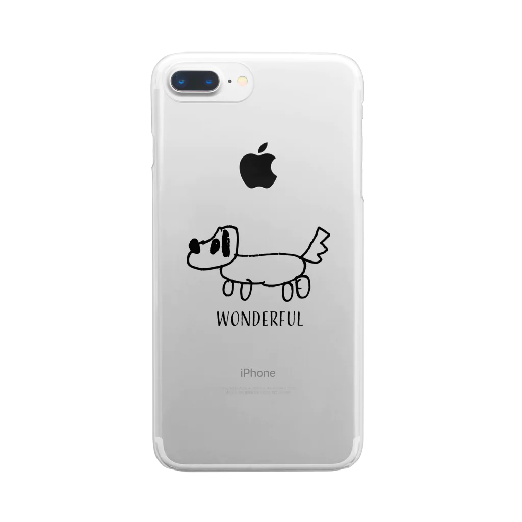a___の犬ワンダフル Clear Smartphone Case