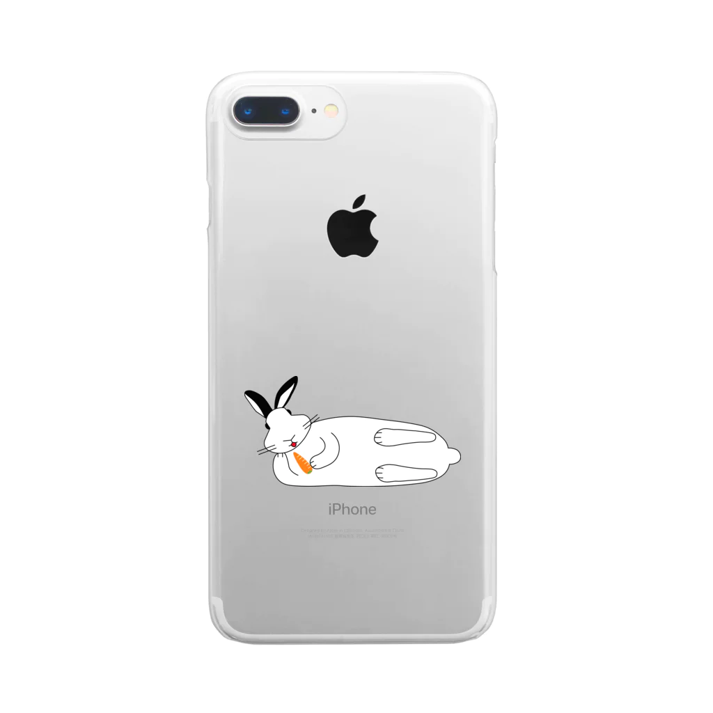 White Rabbit Entertainmentのうさぎ Clear Smartphone Case