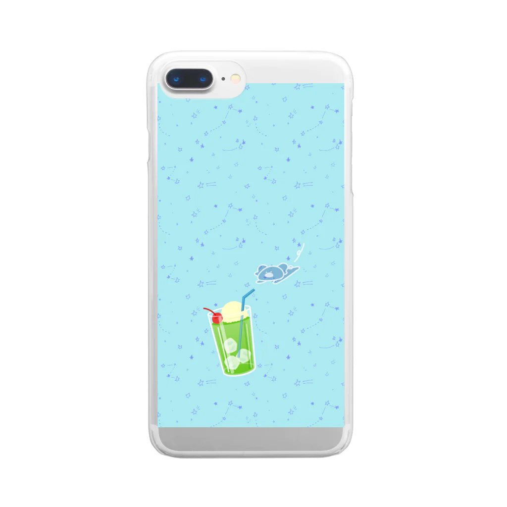 コアラさん取扱所のコアラさんとクリームソーダ Clear Smartphone Case