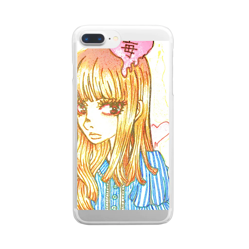 芥 柴太郎。(数式レスポール)の毒苺ガール。 Clear Smartphone Case