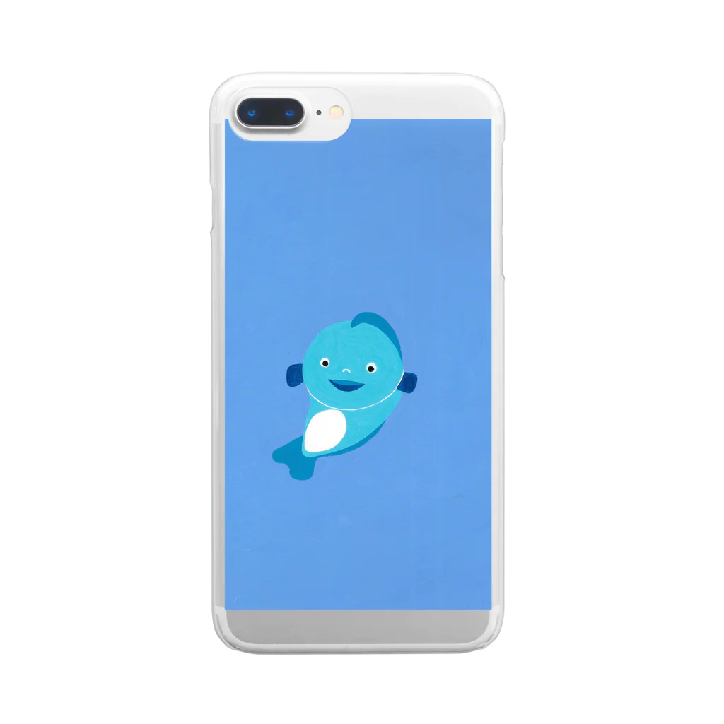 art.A matherの青いお魚さん Clear Smartphone Case