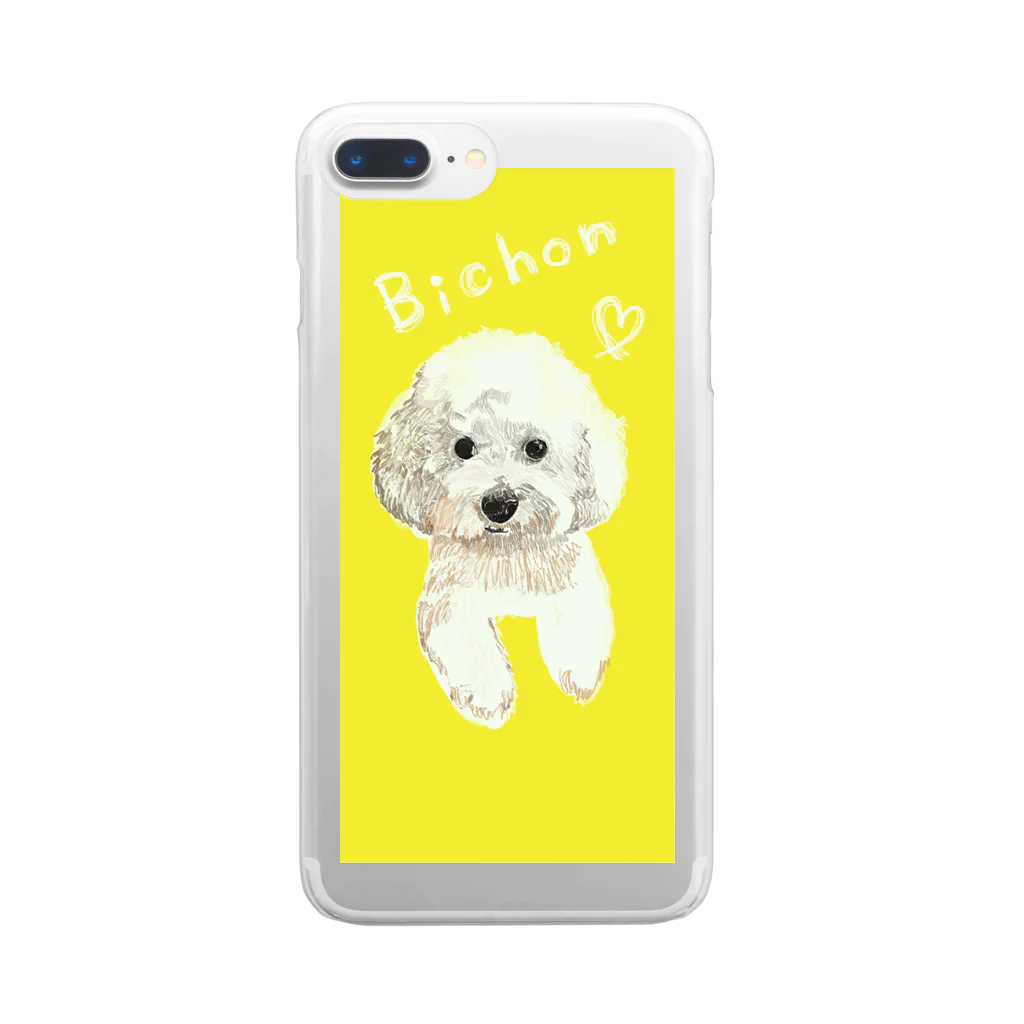 AkkaのBichon クリアスマホケース