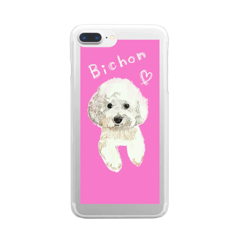 AkkaのBichon クリアスマホケース