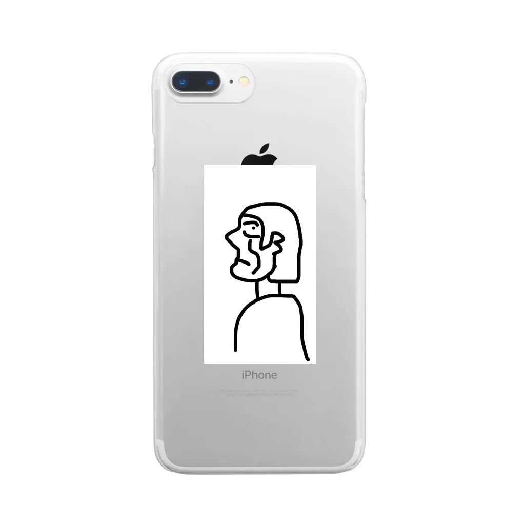 底辺君の横顔ちゃん Clear Smartphone Case