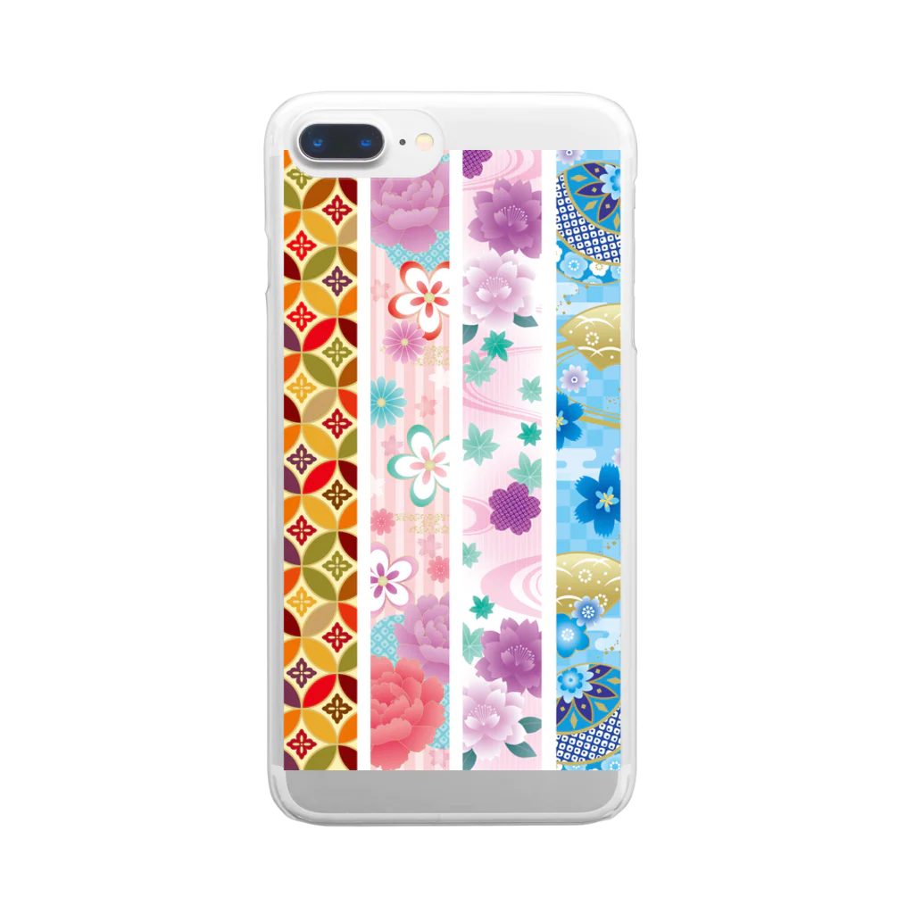 seikokiramekiの和柄 Clear Smartphone Case