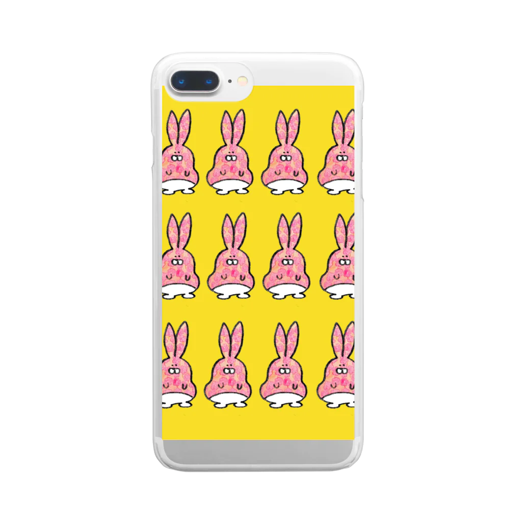 Meme's めめ屋のうさぎイエロー🍋 Clear Smartphone Case