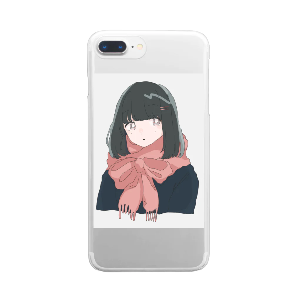 maru100のまふらこ Clear Smartphone Case