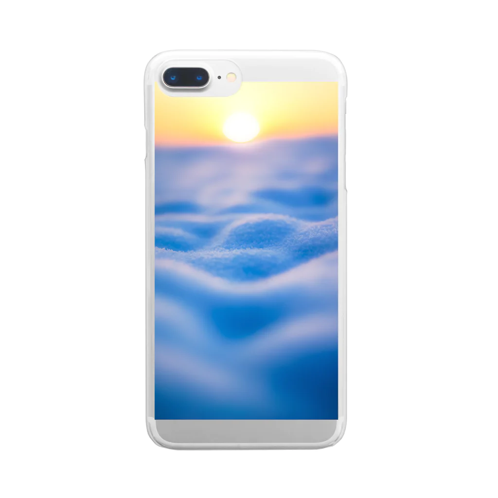 *° こちゃの季節色あつめ ❀*･.｡*の雪の雲海 Clear Smartphone Case