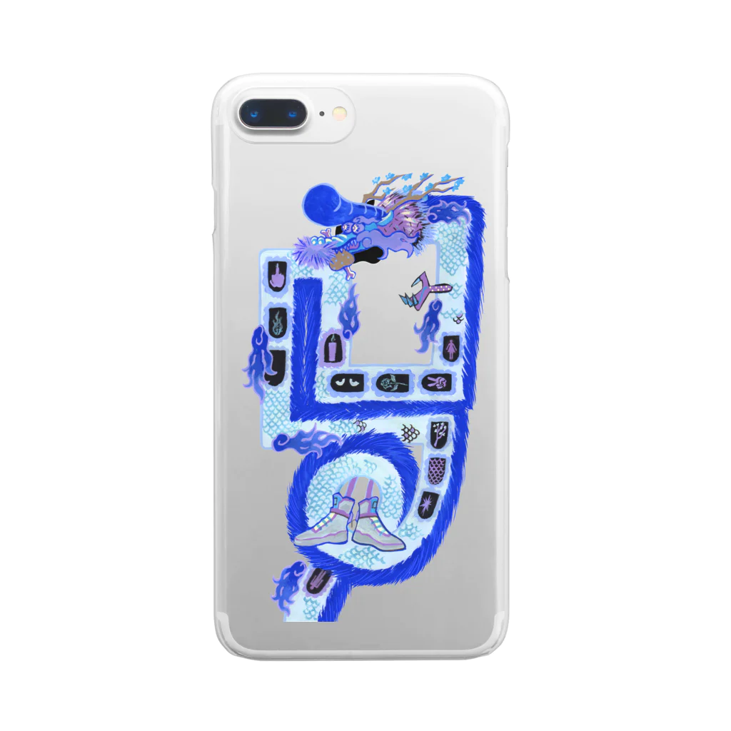 土産 富士子のビジュアルヤバい龍♪ Clear Smartphone Case