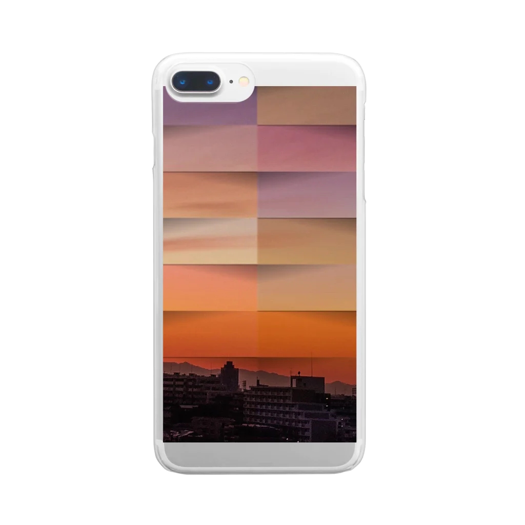 Dear_factoryのSunset_to you Clear Smartphone Case