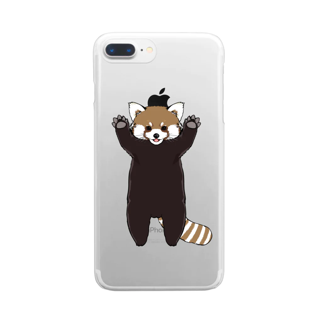 かざあなのレッサーパンダ威嚇 Clear Smartphone Case