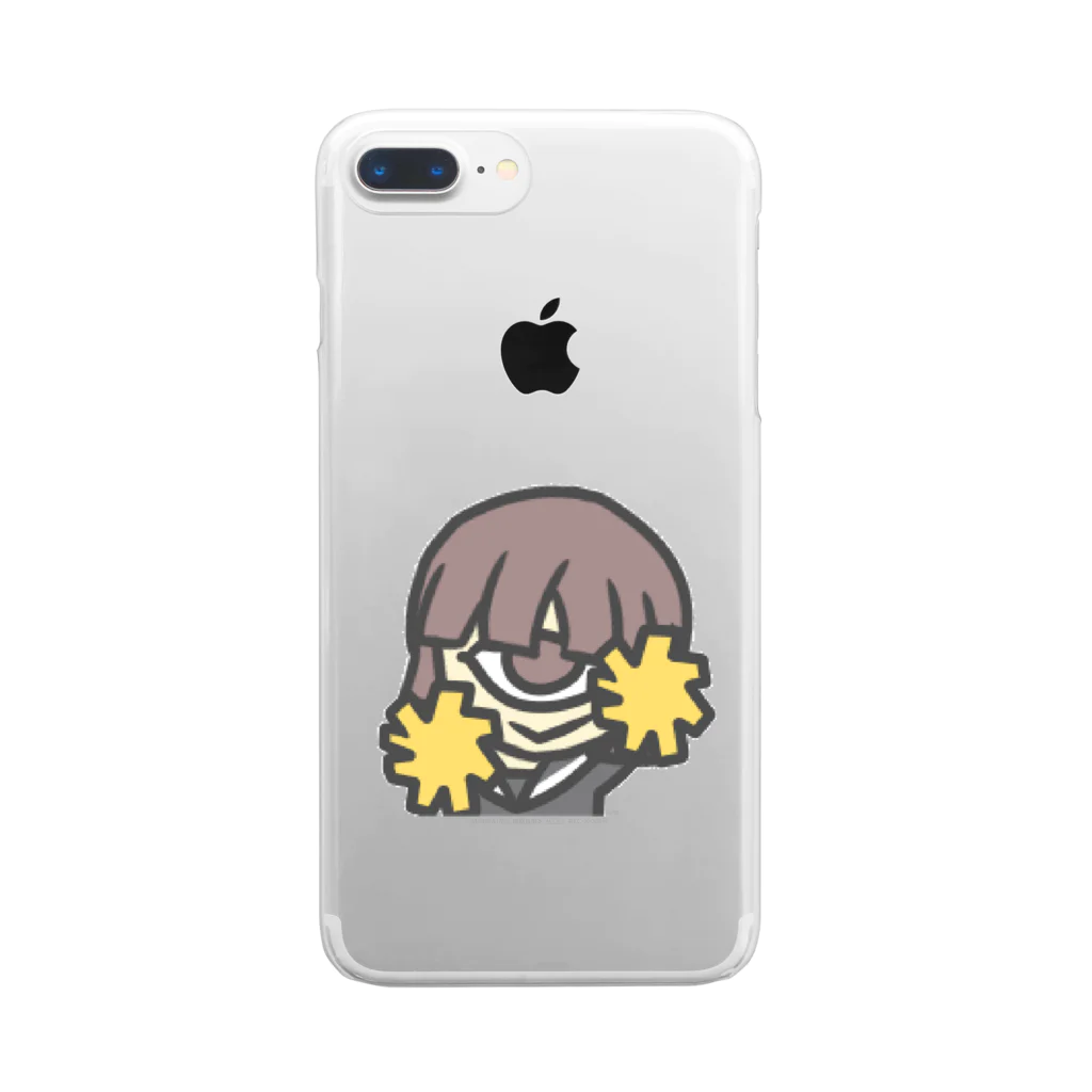 ひまわりのLINE絵文字　単眼少女 Clear Smartphone Case