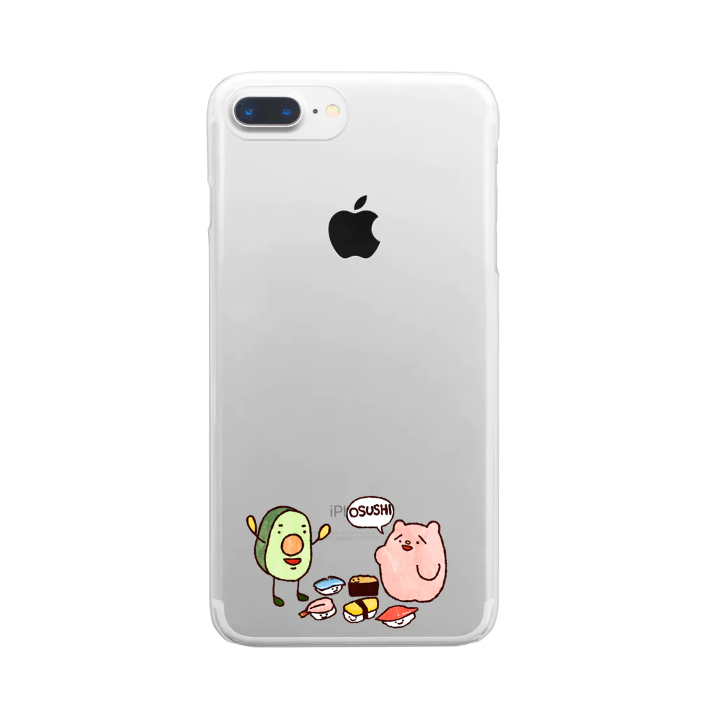 ささきさきじの野生のOSUSHI Clear Smartphone Case