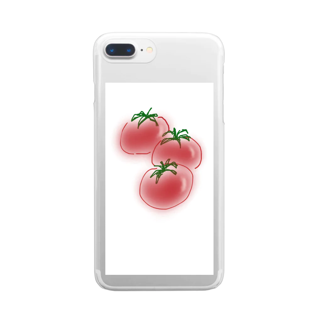 higanbanaのトマト Clear Smartphone Case