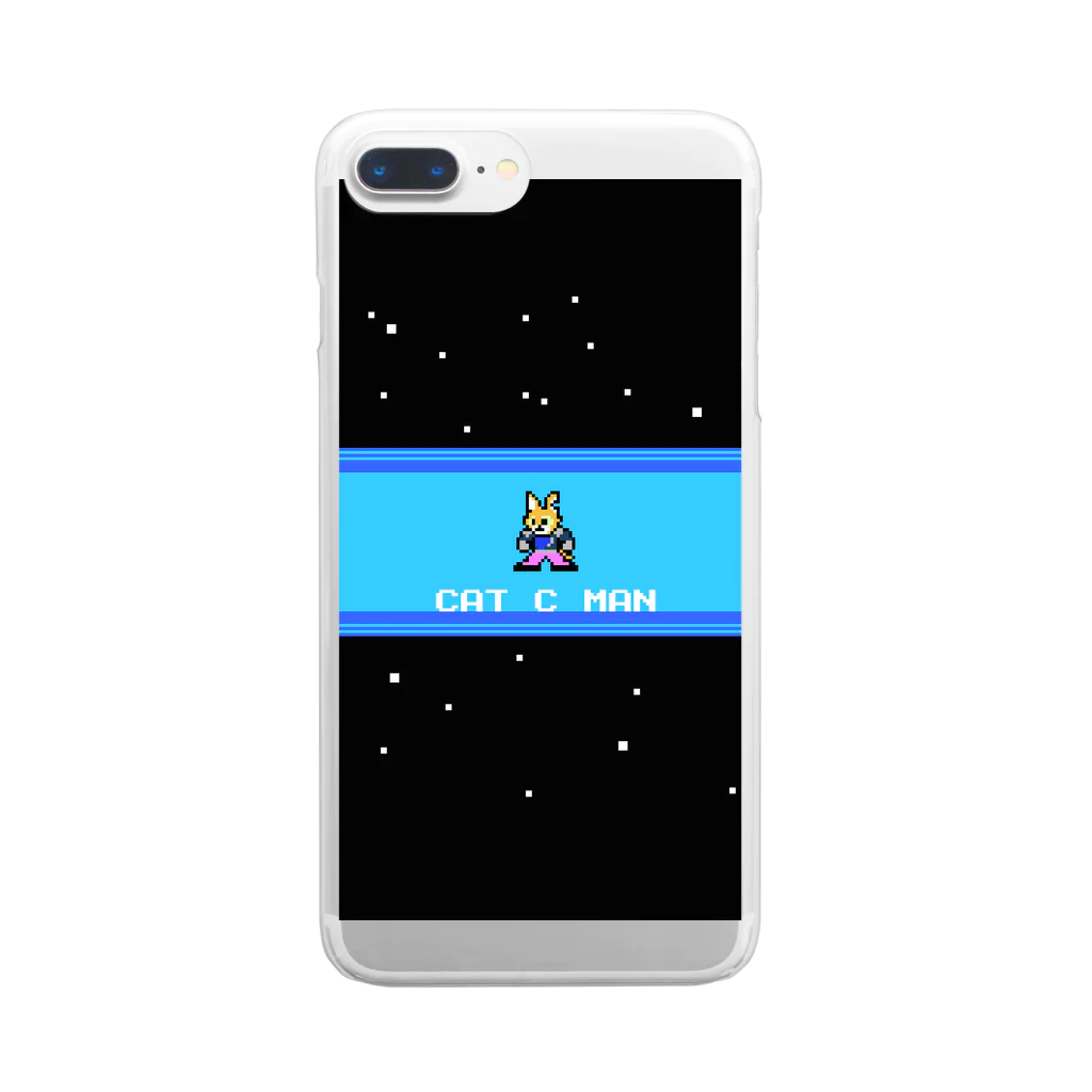 キャットＣのこうじょうけんがくのCAT C MAN STAGE Clear Smartphone Case