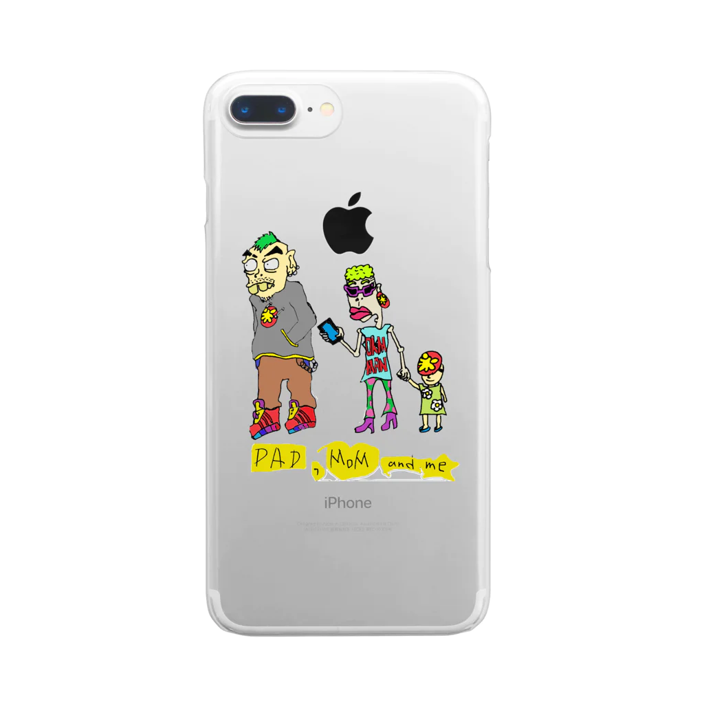 niko and gerotikuwaのOKOME-DQN-FAMILY Clear Smartphone Case