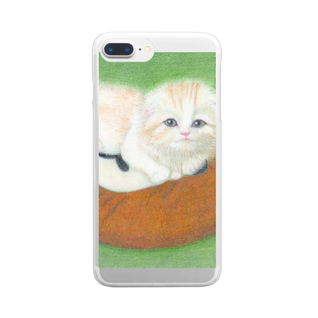 モフねこのリラックリちゃん Clear Smartphone Case