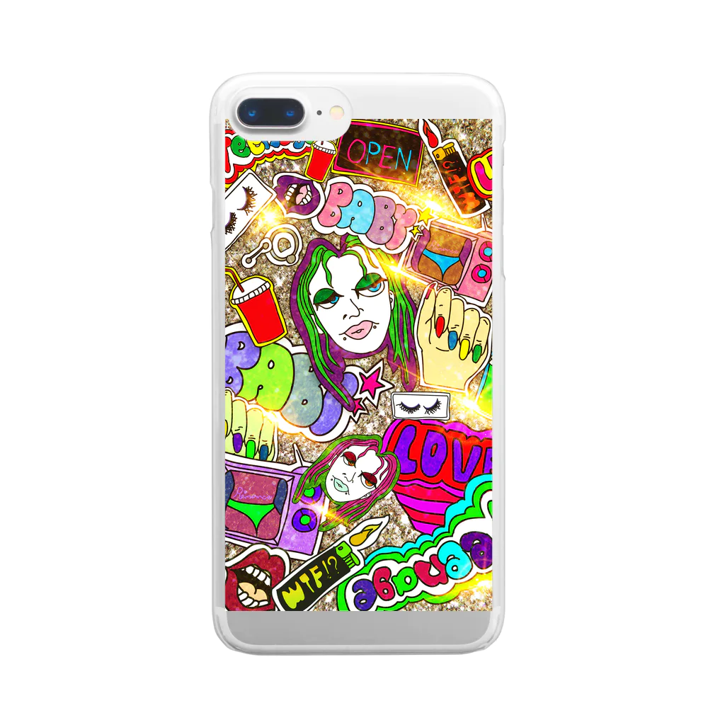 Rina Takahashiの愛フォンケースTwinkle.ver_Silver Clear Smartphone Case